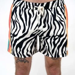 Duvin Design Co. 15" Zebra Disco Swim Short Boardshorts