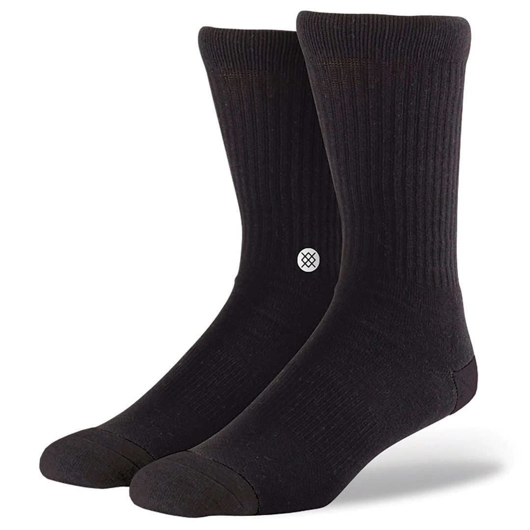 Stance Icon Black Crew Sock 3-Pack 2 Stance Icon Black Crew Sock 3-Pack