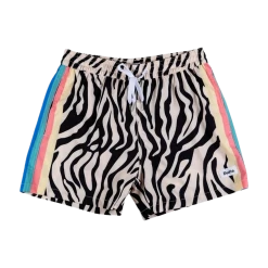 Duvin Design Co. 15" Zebra Disco Swim Short Boardshorts